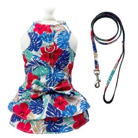 Hawaiian Harness Dress with Matching Leash - L
