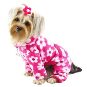 Full Blossom Fleece Turtleneck Pajamas - L