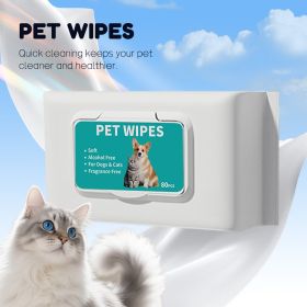 Pet Wipes For Dogs Or Cats-Unscented, Alcohol-Free Gentle Grooming Wipes For Paws, Body, Bum- Quick Cleaning For Fresher, Healthier Pet. 100 Sheets