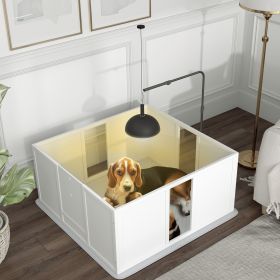 Whelping Box for Dogs with Retractable Light Stand