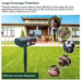 Ultrasonic Solar  Powered, Motion Sensor Repeller, IPX4 Outdoor Waterproof Type. No Delivery On Weekends