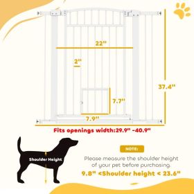 Extra Wide Walk Through Dog Gate With Cat Door