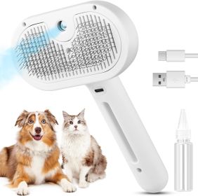 3 In 1 Steam Brush, For Cat Or Dog, Long Or Short Haired, Spray Hair Removal Comb For Shedding & Grooming