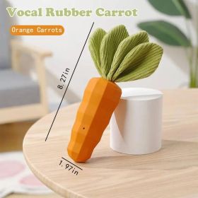Rubber Carrot Dog Chew Toy. For Training And Cleaning, Durable Interactive Toy For Puppies And Medium-sized Dogs