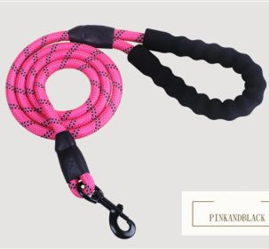 Nylon Reflective Dog Leash For Small Medium Large Dogs (Option: Pink)