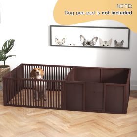 Whelping Box For Dogs Built For Mother's Comfort (Option: Coffee-1080x590x190 mm)