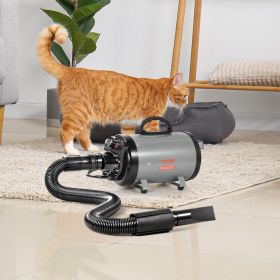 2800W/4.3HP Pet Grooming Dryer With Adjustable Speed And Temperature Control, Pet Hair Dryer With 4 Nozzles And Extendable (Option: Multicolor)