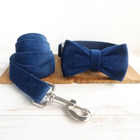 Dog Collar And Leach Set For Small And Large Dogs (Option: Blue-XL)