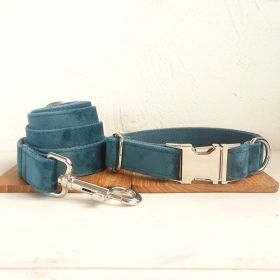 Double Thick Pile Traction Rope And Collar Set With Metal Buckle Connection (Option: D-XS)