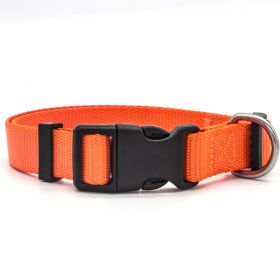 Soft Nylon Pet Collar, Adjustable (Option: Orange-L)