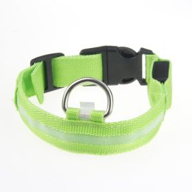 LED Luminous Pet Dog Collar Great For Night Walking (Option: Green Light-XXS)