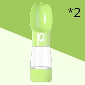 Portable Water Bottle With Food Dispenser For Traveling (Option: 2pc Green)