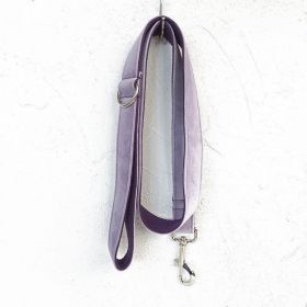 MUTTCO Polyester Dog Collar And Leash Set, With Bowtie (Option: Light purple Leash-S)