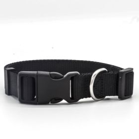 Soft Nylon Pet Collar, Adjustable (Option: Black-S)