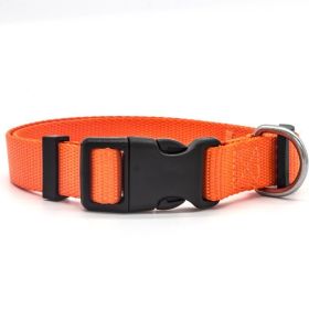 Soft Nylon Pet Collar, Adjustable (Option: Orange-XS)