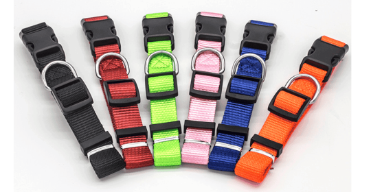 Soft Nylon Pet Collar, Adjustable (Option: Set-M)