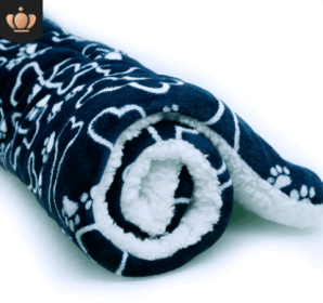 Cute Blankets Dog Or Cat Pet Mat (Option: Blue bone-L70x55)