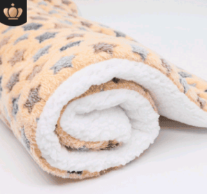 Cute Blankets Dog Or Cat Pet Mat (Option: Beige starry sky-XL100x75)