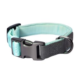 PETMARVEL Heavy Duty Solid Dog Collar Neoprene Padded 1 Inch Wide (Option: Mint Green-Medium)