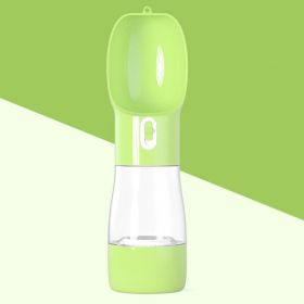 Portable Water Bottle With Food Dispenser For Traveling (Option: Green)