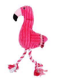 Animal Design Plush Toy With Squeaky, Play Tug-Of-War. Select Your Animal. (Option: Flamingo)