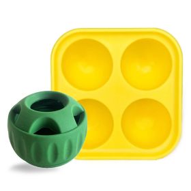 Silicone Slow Meal Ball Tableware Molar Food Leakage (Option: Green Suit Sphere Tray)