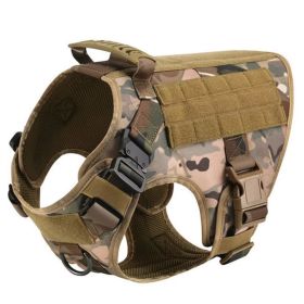 Tactical Dog Harness, Luxury Dog Leash Set,  Nylon Dog Harness (Option: Camouflage-XL)