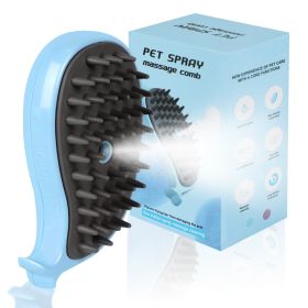 Steam Brush For Shedding - Steamy Brush For Indoor Cats or Dogs, Hair Steam Brush For Massage, Spritz, Defur Comb, Pet Steamer For Dogs (Option: Blue)