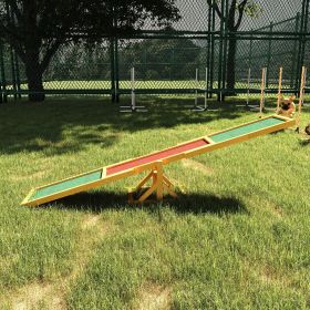 Dog Agility Seesaw for Training and Exercise (Option: Natural Wood-840x360x145 mm)