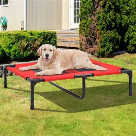 Elevated Pet Bed, Large Dog, Not Shipped On Weekends (Color: Red)