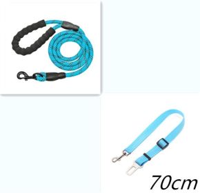 Nylon Reflective Dog Leash For Small Medium Large Dogs (Option: Blue set)