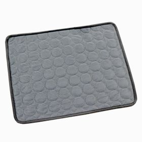 Summer Cooling Mat For Dogs or Cats, Six Sizes, Ice Silk Fabric Absorbs and Dissipates Heat, Accessories Cat Durable Blanket Sofa Ice Pad (Option: Dark Gray 2-S50*40cm)