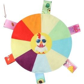 Plush Flying Discs Chew Toys, Interactive Tug-Of-War Dog Toy With Bells Inside, Turn-table Pattern Washable Bite-Resistant Pet Toys (Option: Chick)