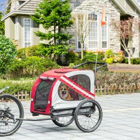 2-in-1 Pet Bike Trailer/Stroller for Small Dogs (Option: Red-810x250x625 mm)
