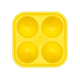 Silicone Slow Meal Ball Tableware Molar Food Leakage (Option: Tray Yellow)