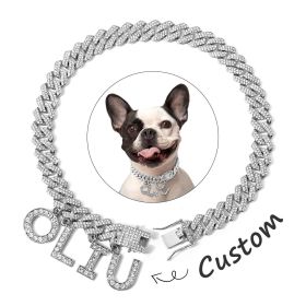 Luxury Alloy Dog Neckless (Option: Silver-50cm)