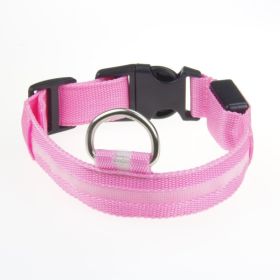 LED Luminous Pet Dog Collar Great For Night Walking (Option: Pink Light-XXS)