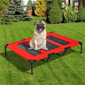 Elevated Pet Bed Large Dog Will Not Be Shipped On Weekends (Color: Red)