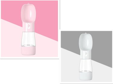 Portable Water Bottle With Food Dispenser For Traveling (Option: A set)
