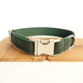 MUTTCO Pet Collar And Leach Set, With Bowtie (Option: Green A-XS)