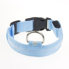 LED Luminous Pet Dog Collar Great For Night Walking (Option: Blue Light-XXS)