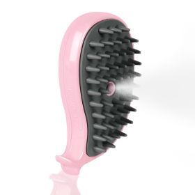 Steam Brush For Shedding - Steamy Brush For Indoor Cats or Dogs, Hair Steam Brush For Massage, Spritz, Defur Comb, Pet Steamer For Dogs (Option: Pink)