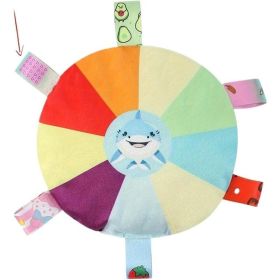 Plush Flying Discs Chew Toys, Interactive Tug-Of-War Dog Toy With Bells Inside, Turn-table Pattern Washable Bite-Resistant Pet Toys (Option: Shark)