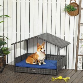 Dog House Outdoor with Canopy (Option: Blue-820x200x700 mm)