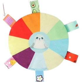 Plush Flying Discs Chew Toys, Interactive Tug-Of-War Dog Toy With Bells Inside, Turn-table Pattern Washable Bite-Resistant Pet Toys (Option: Seal)