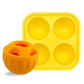 Silicone Slow Meal Ball Tableware Molar Food Leakage (Option: Orange Suit Sphere Tray)