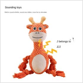Dog Chew Toys Plush Squeaky Sound Toys Grinding Teeth Resistant To Bite Interactive Pet Dog Toys (colour: Greedy for frogs)