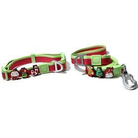 The New Dual-Color Embossed Pet Leash Set Is A Pet Product That Combines Appearance, Fun And Practicality. (Option: Red-15mm)