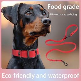 Pet Silicone Collar And Leash Set. Suitable For Small And Large Dogs, Soft And Waterproof, Easy To Clean (Option: S)