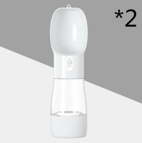 Portable Water Bottle With Food Dispenser For Traveling (Option: 2pc Grey)